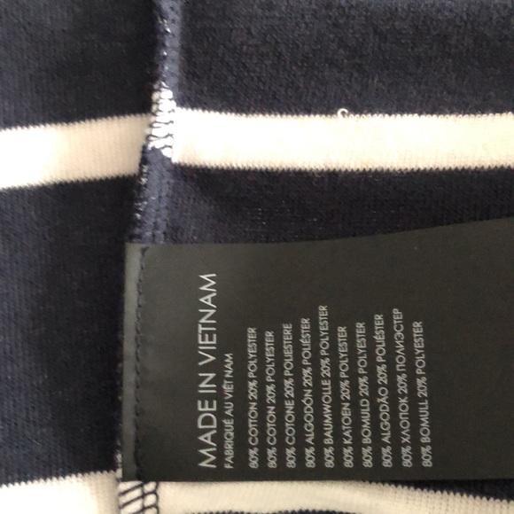 CLUB MONACO (S) Terry Toweling Skirt Jupe Navy Stripe - Picture 10 of 12